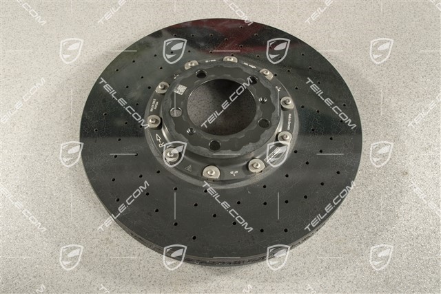 Turbo, PCCB, Ceramic brake disc, front axle,  for black / yellow brake caliper, R