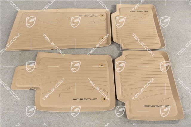 All-weather floor mats, rubber - Panamera G2 set, luxor beige
