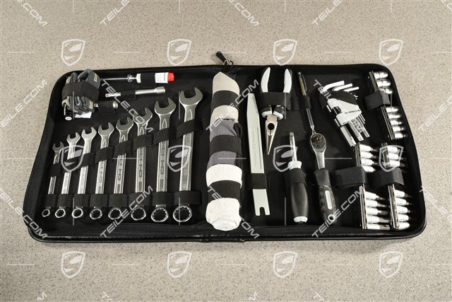 Tool set in leather case 55 pieces