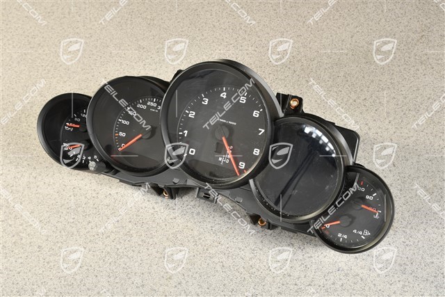Instrument cluster / Speedometer, PDK, C2 / C2S, Black matte dials