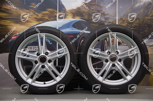 18-inch Boxster S II summer wheel set, front wheels 8J x 18 ET57 + rear 9J x 18 ET43 + tyres 235/40 ZR18 + 265/40 ZR18