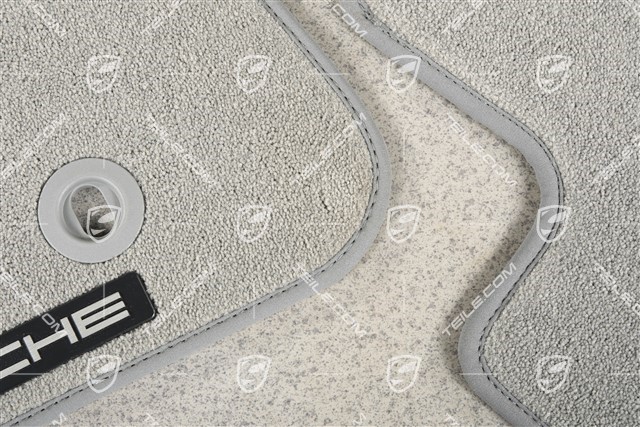 Floor mats set, velour, RHD / UK-version, Steel grey