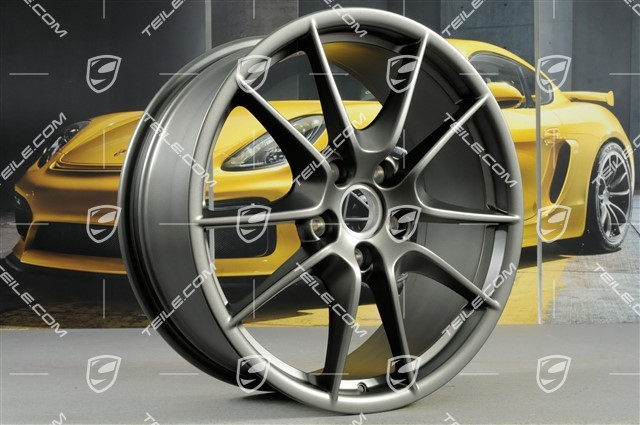 20-inch wheel rim set Carrera S III, 8J x 20 ET57 + 9,5J x 20 ET45, Platinum