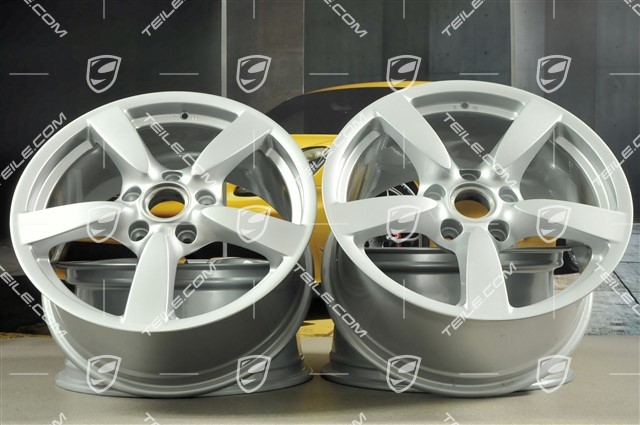 18-inch Cayman S wheel set, 8J x 18 x ET 57 + 9J x 18 x ET 43
