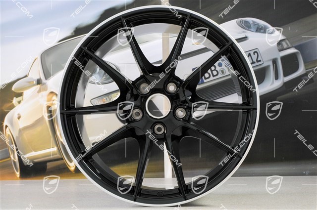 20-inch wheel, Carrera S III, wheel spokes painted Black, 9,5J x 20 ET45