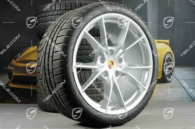 20-inch winter wheels set Carrera S (IV), rims 8,5J x 20 ET49 + 11J x 20 ET56 + NEW Pirelli Sottozero II winter tyres 245/35 R20 + 295/30 R20