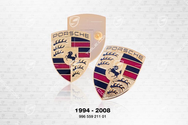 Porsche crest, emblem for front bumper (2003-2006)