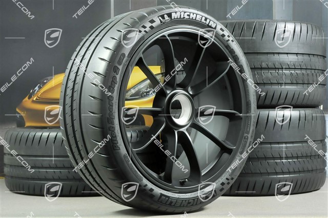 20+21" GT3 RS wheel set, rims: front 9,5J x 20 ET50 + rear 12,5J x 21 ET48 + Michelin Pilot Sport Cup 2 summer tyres: 265/35 R20 + 325/30 R21, black