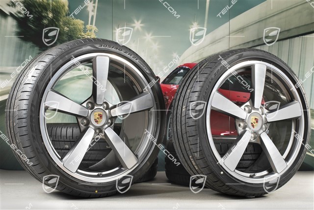 20+21-inch summer wheel set Carrera Exclusive Design, rims 8,5J x 20 ET53 + 11,5J x 21 ET67 + Pirelli summer tyres 245/35 R20 + 305/30 R21, with TPM