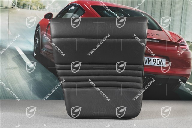 Back seat lower / cushion, Cabrio, leather, Black, L