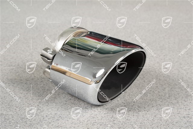Tailpipe, sports exhaust system, chrome, R