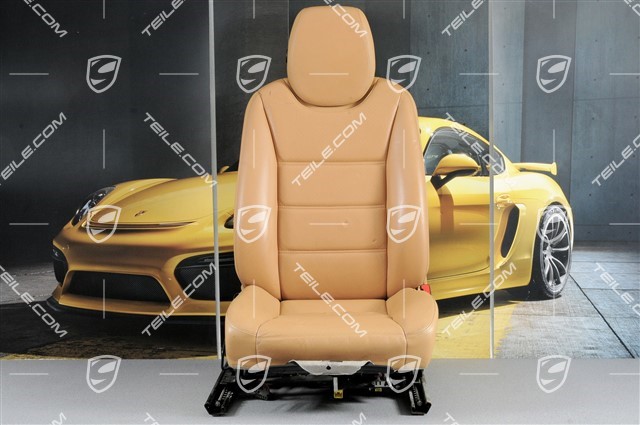 Seat, elect. adjustment, lumbar, leather, sand beige, damage, R