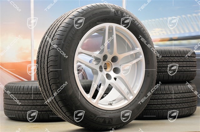 18-inch "Macan S" all-season wheel set, rims 8J x 18 ET21 + 9J x 18 ET21, tyres 235/60 ZR 18 + 255/55 ZR 18, with TPMS