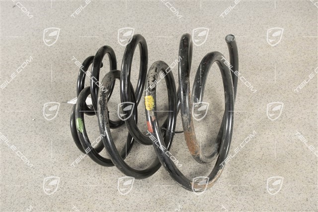 Coil spring, Coupe, Sport suspension, Grey/Blue, Set, USA