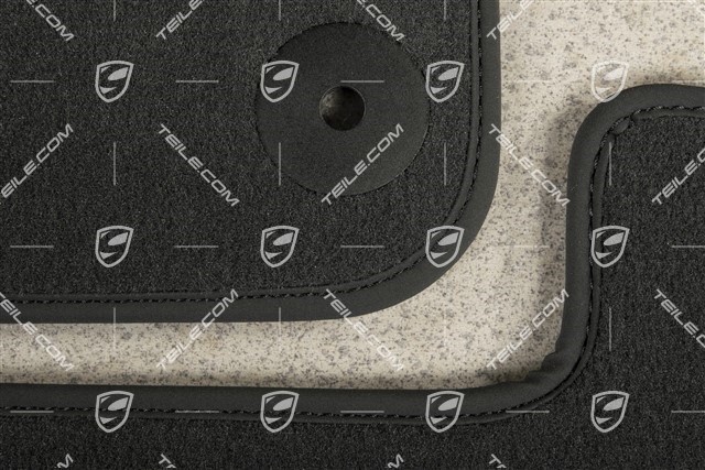 Floor mat, black, RHD/right-hand drive/UK-Version, set L+R