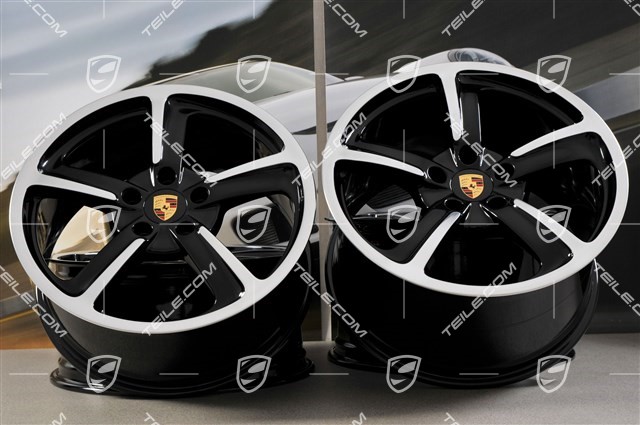 20-inch Sport Techno wheel set, 9J x 20 ET51 + 11,5J x 20 ET48, black high gloss