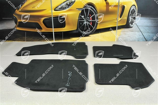 Set of floor mats, 4-piece (997), for 911 Cabrio / Targa models with BOSE Sound-System, Black