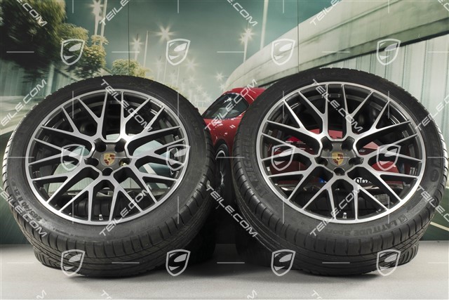 21" RS Spyder Design summer wheel set, wheel rims 9,5J x 21 ET27 + 10J x 21 ET19 + Michelin summer tyres 265/40 R21 + 295/35 R21, with TPM