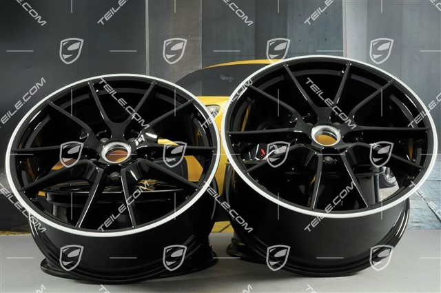 20-inch Carrera S (III) rims set, 8,5J x 20 RT51 + 11J x 20 ET70, wheel spokes painted Black