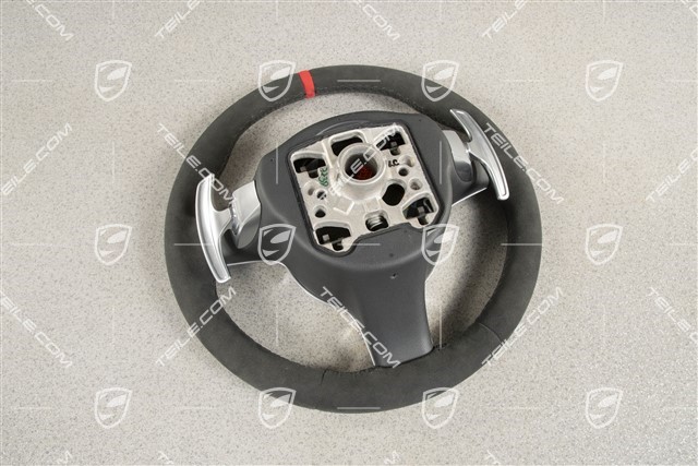 SportsDesign steering wheel, Sport Chrono, Alcantara, black, 12 o'clock marking Red