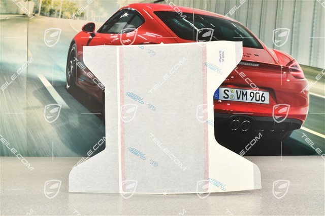 Decorative film for engine lid, upper, GT-silver/Guards Red, GT3 RS 4.0