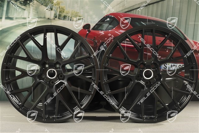 21-inch RS Spyder alloy wheels set, 9,5J x 21 ET27 + 10J x 21 ET19, black satin mat