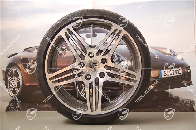 19-inch Turbo I summer wheel set, wheels 8,5J x 19 ET 56 + 11J x 19 ET51 + tyres 235/35 ZR19 + 305/30 ZR19, with TPMS