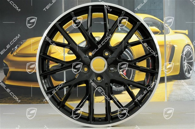 21-inch Panamera Sport Design, wheel rim set, 9,5J x 21 ET71 + 11,5J x 21 ET69, black high gloss