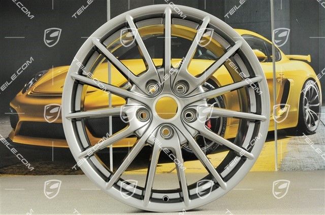 20-inch Panamera Sport wheel set, 9,5J x 20 ET65 + 11,5 J x 20 ET63, GT Silver Metallic