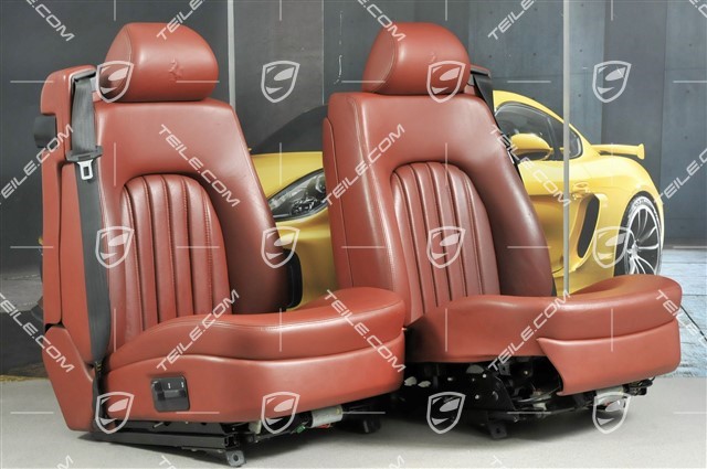 456GT/GTA, Seats, el. adjustable, memory, leather, Burgundy, set (L+R)