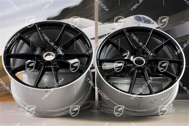 20" Carrera S III wheel rim set, 8,5J x 20 ET51 + 11J x 20 ET52, wheel spokes in black