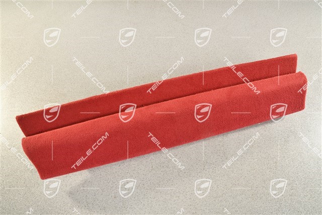 Lining, rear wall, coupé, Carpet, bordeaux red