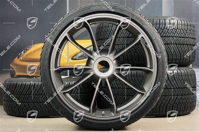 GT3RS / GT2RS 20" winter wheel set, rims/discs 9J x 20 ET55 + 12J x 20 ET47 + Michelin winter tires 245/35 R20 + 315/35 R20, with TPMS