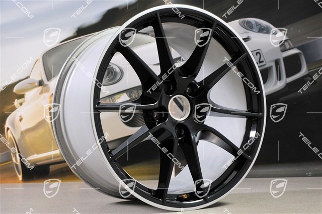 20" Carrera S III wheel rim set, 8,5J x 20 ET51 + 11J x 20 ET52, wheel spokes in black