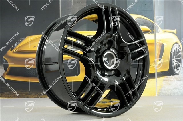 18-inch Cayenne S wheel set, 8J x 18 ET57, czarny wysoki połysk