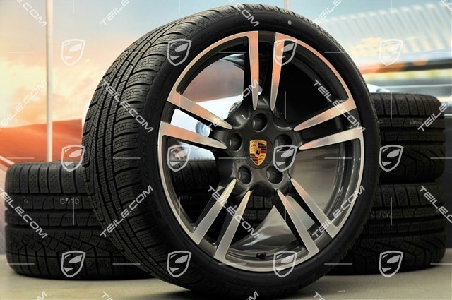 19-inch winter wheel set, 911 Turbo II, wheels 8J x 19 ET57 + 11J x 19 ET51, tyres 235/35 R19 + 295/30 R19