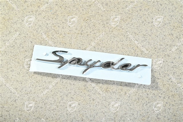 Spyder, Badge / Emblem, Chrome, lateral, R