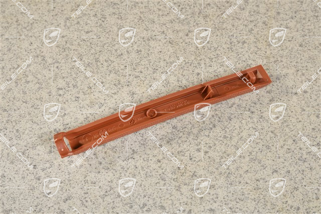Front seat rail adjuster cover, rear, Chestnut brown, R