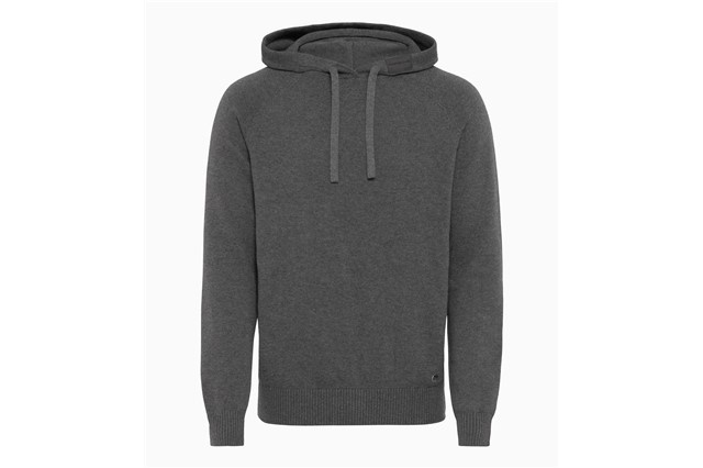 60Y 911 Knitted pullover with hood, grey, 60 Years of Porsche 911, unisex, S