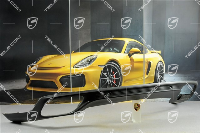 Spoiler, rear, lower, black mat Spoiler, rear, lower, black mat