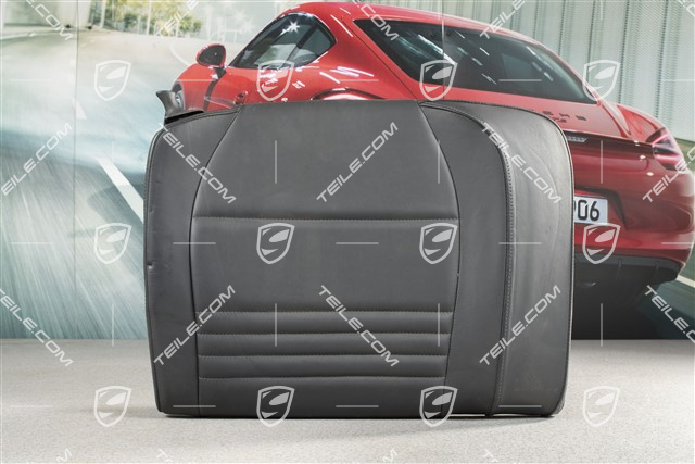 Back seat backrest, leather, black, Cabrio, R