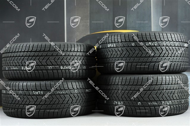 21-inch Cayenne COUPÉ RS Spyder winter wheel set, rims 9,5J x 21 ET46 + 11,0J x 21 ET49 + NEW Pirelli winter tyres275/40 R21 + 305/35 R21, with TPMS