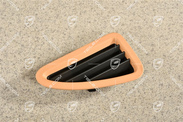Dashboard side vent / grille / defroster trim, upper, Sand beige, R
