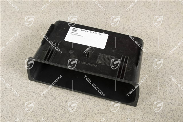 Centre console shelf, satin black, without rubber insert