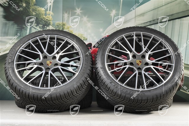 21-inch Cayenne COUPÉ RS Spyder winter wheel set, rims 9,5J x 21 ET46 + 11,0J x 21 ET49 + Michelin Pilot Alpin 5 275/40 R21 + 305/35 R21, with TPMS