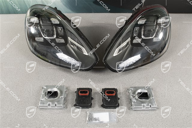 LED-Scheinwerfer + dyn. Kurvenlicht, Schwarz, Satz, L+R
