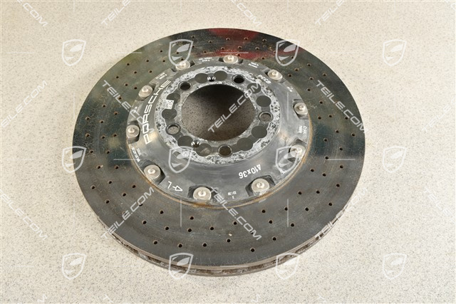 PCCB Ceramic brake disc, 991.2 C2/C2S/C4/C4S/ 991.1 Turbo / 991.2 Turbo, slightly damaged, L