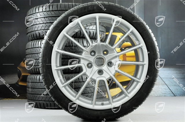 21" Cayenne SportPlus summer wheels set, rims 10J x 21 ET50 + 10J x 21 ET45 + NEW Michelin summer tyres 295/35 R21