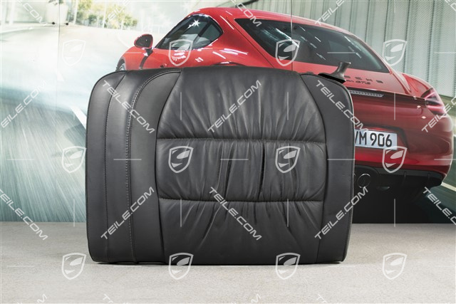 Notsitzrückenlehne, Raffleder, schwarz, Cabrio, L