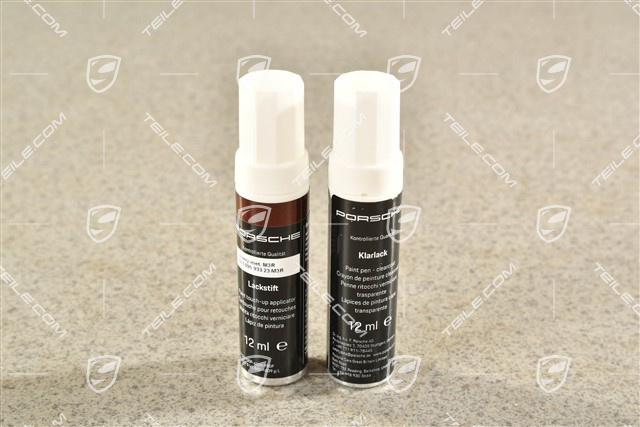 Paint touch-up applicator (Base coat, Clear lacquer) Cherry Red
